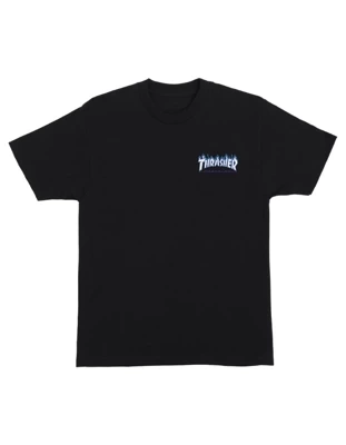 Koszulka z krótkim rękawem Santa Cruz X Thrasher Flame Dot Heavyweight Black