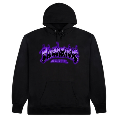  Bluza Thrasher Hood Airbrush Black Purple