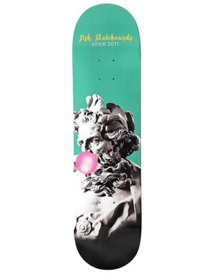 Blat Fish Skateboards Bubble Gum II Teal 8.0