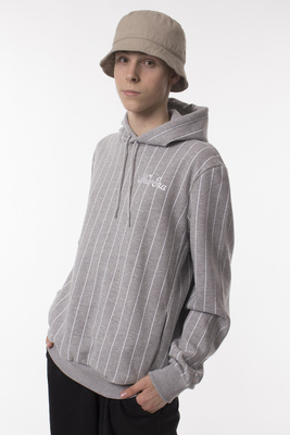 Bluza Męska Z Kapturem Hood Heritage Pin Stripe Heather Grey