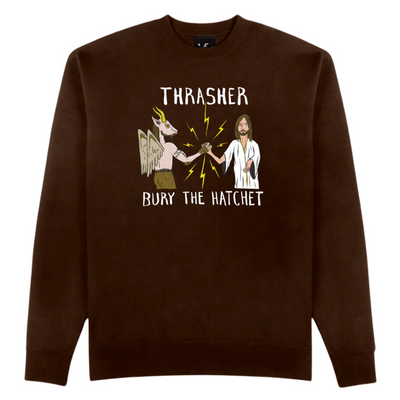 Bluza Thrasher x Toy Machine B.T.H. Crewneck Dark Chocolate