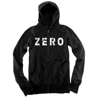 Bluza Zero Zip  Hood Army Black/White