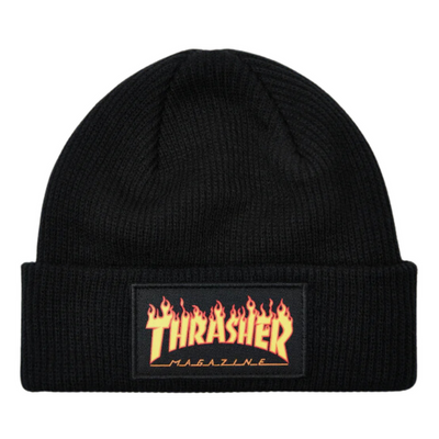 Czapka Thrasher Flame Patch Beanie Black