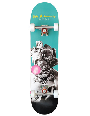 Deskorolka Fish Skateboards Bubble Gum II Teal 7,75