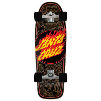 Deskorolka Surfskate Santa Cruz Carver Flame Dot Route 9.80