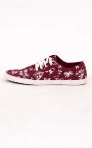 Globe Buty Red Belly Brick Red/Hawaiian Print