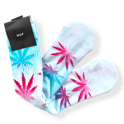 Skarpetki HUF Tiedye Leaves Plantlife White